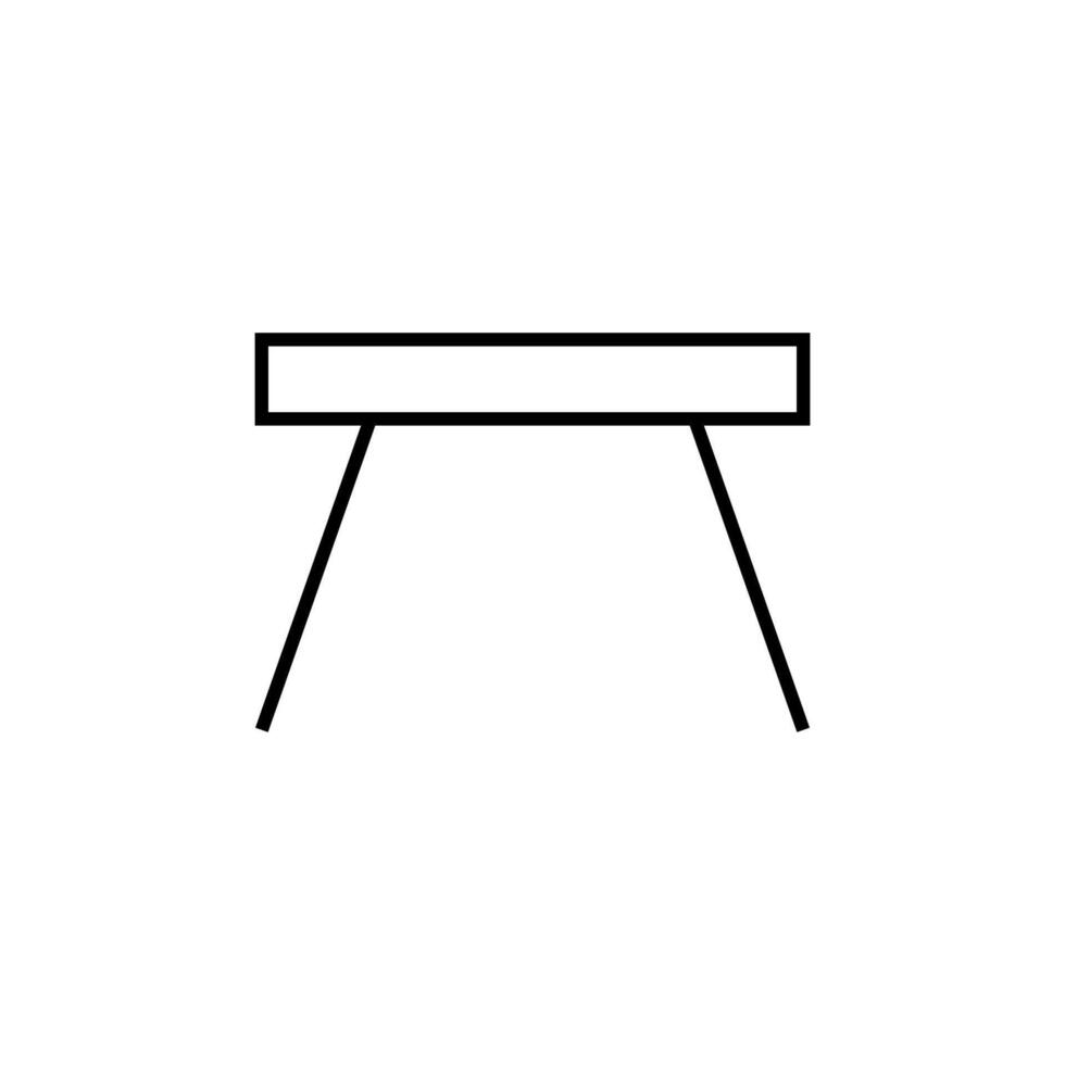 Table Vector Line Sign for Advertisement. Suitable for books, stores, shops. Editable stroke in minimalistic outline style. Symbol for design