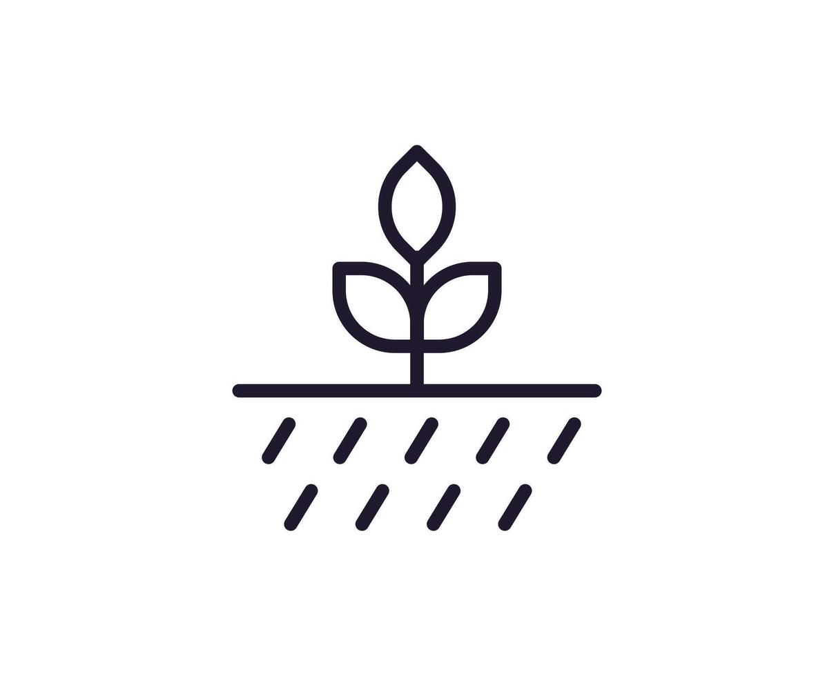 Farm and agriculture sign. Editable stroke drawn with black thin line. Perfect for web sites, UI, adverts, stores, shops. Trendy vector icon of wheat