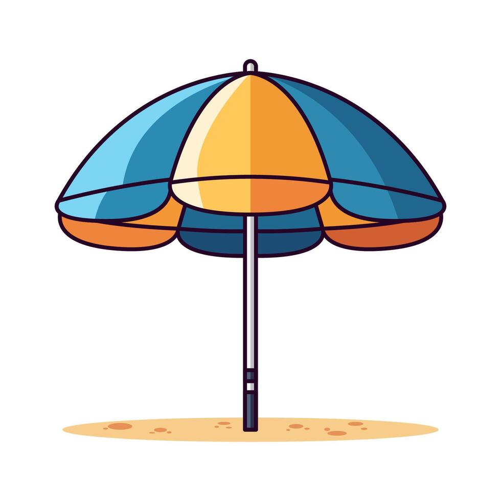 Umbrella Vector Flat Illustration. Perfect for different cards, textile, web sites, apps