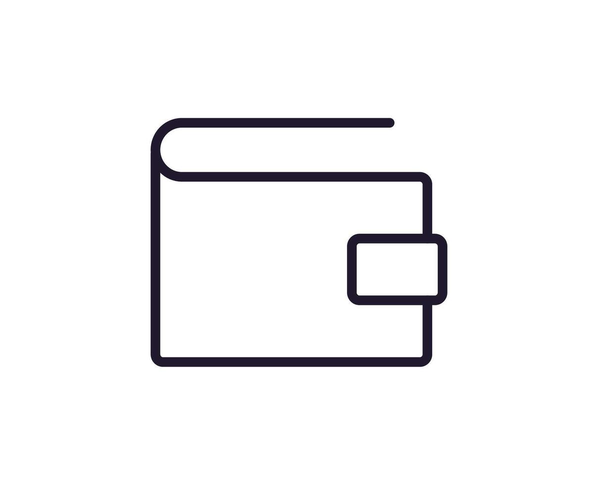 Internet and interface symbols in line style. Vector sign for apps, web sites, UI. Perfect for web sites, apps, stores, shops. Vector line icon of wallet