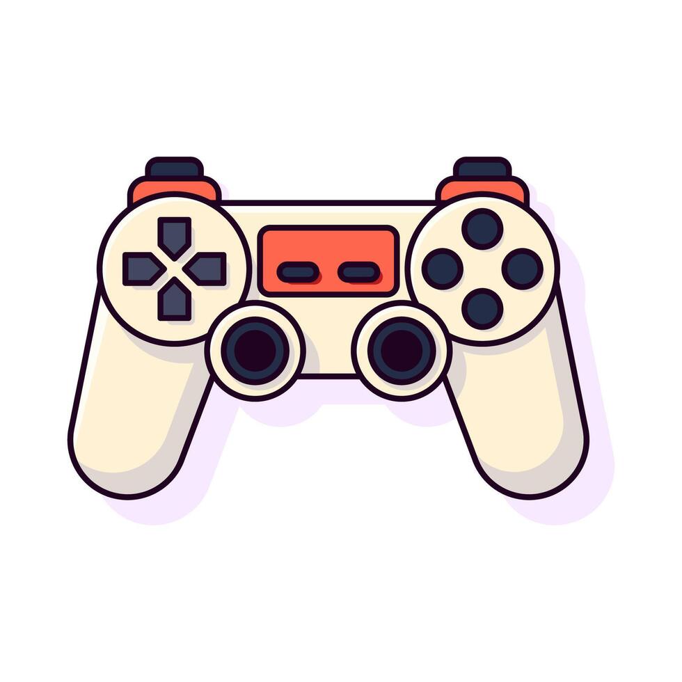 Game Controller Vector Flat Illustration. Perfect for different cards, textile, web sites, apps