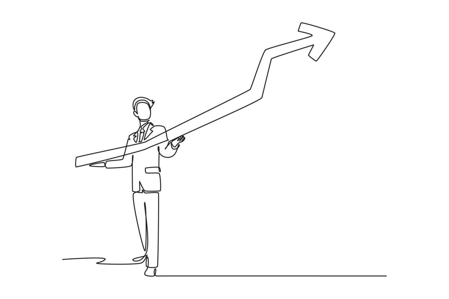 Continuous one line drawing charts, diagrams, schemes, graphs concept for business presentation. Doodle vector illustration.