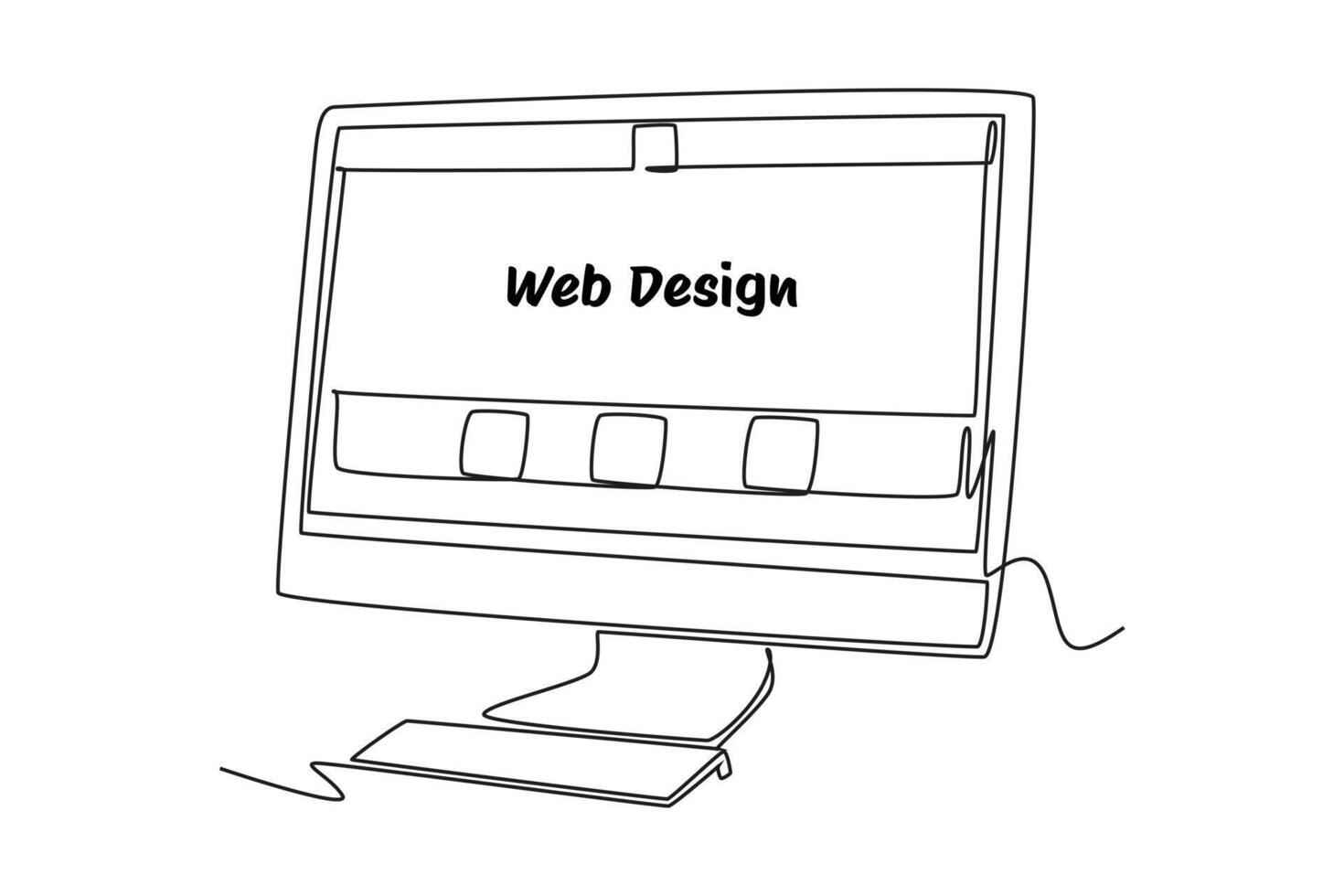 Continuous one line drawing  web design and mobile application concept. Doodle vector illustration.