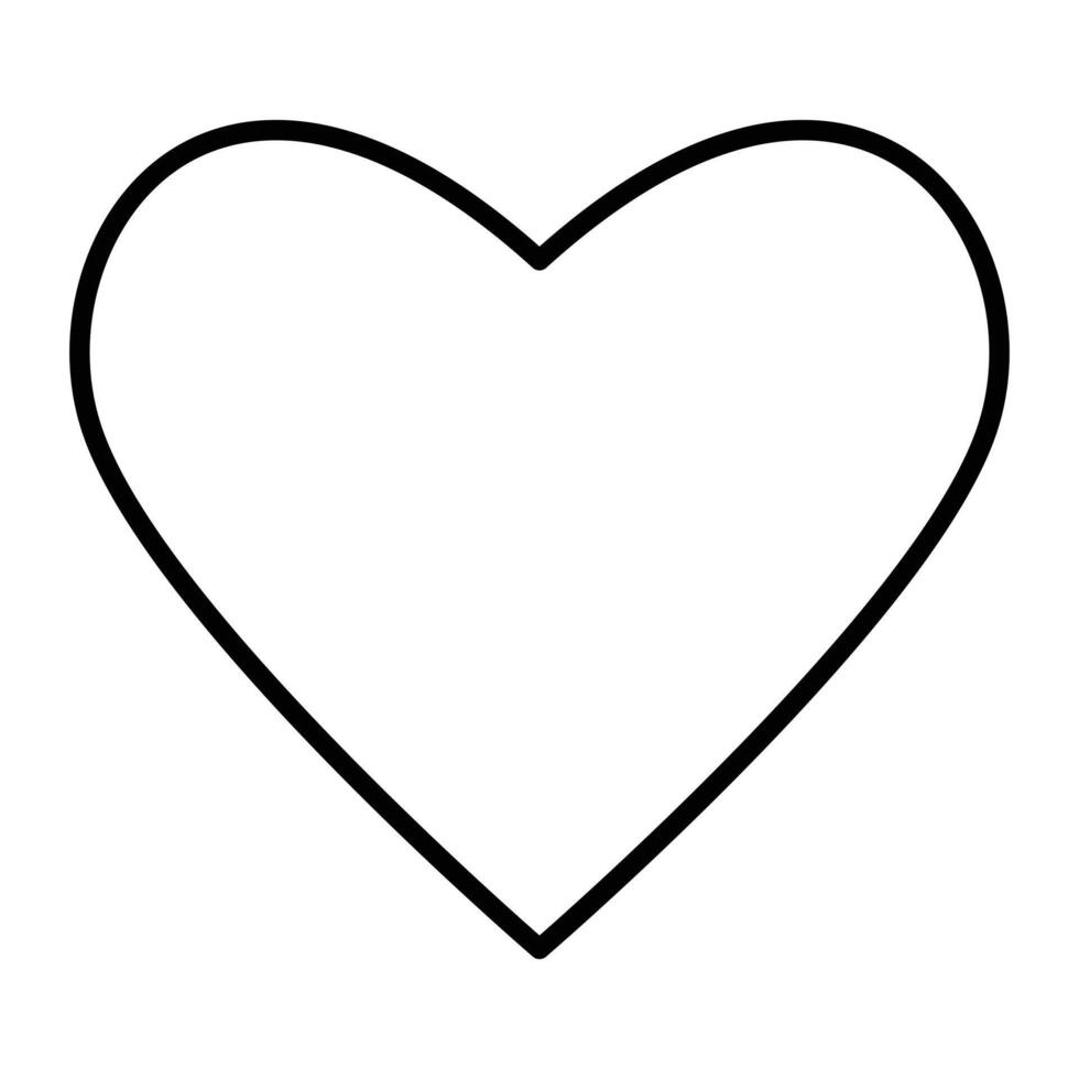Love symbol. heart line icon, outline vector logo illustration, Isolated heart on a white background