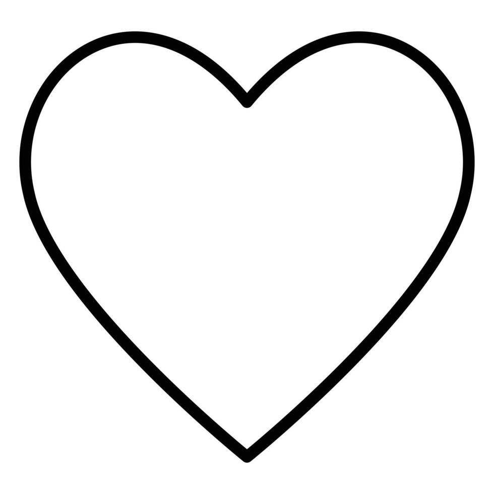 Love symbol. heart line icon, outline vector logo illustration, Isolated heart on a white background