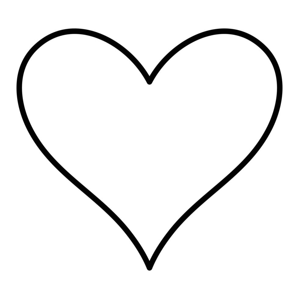 Love symbol. heart line icon, outline vector logo illustration, Isolated heart on a white background