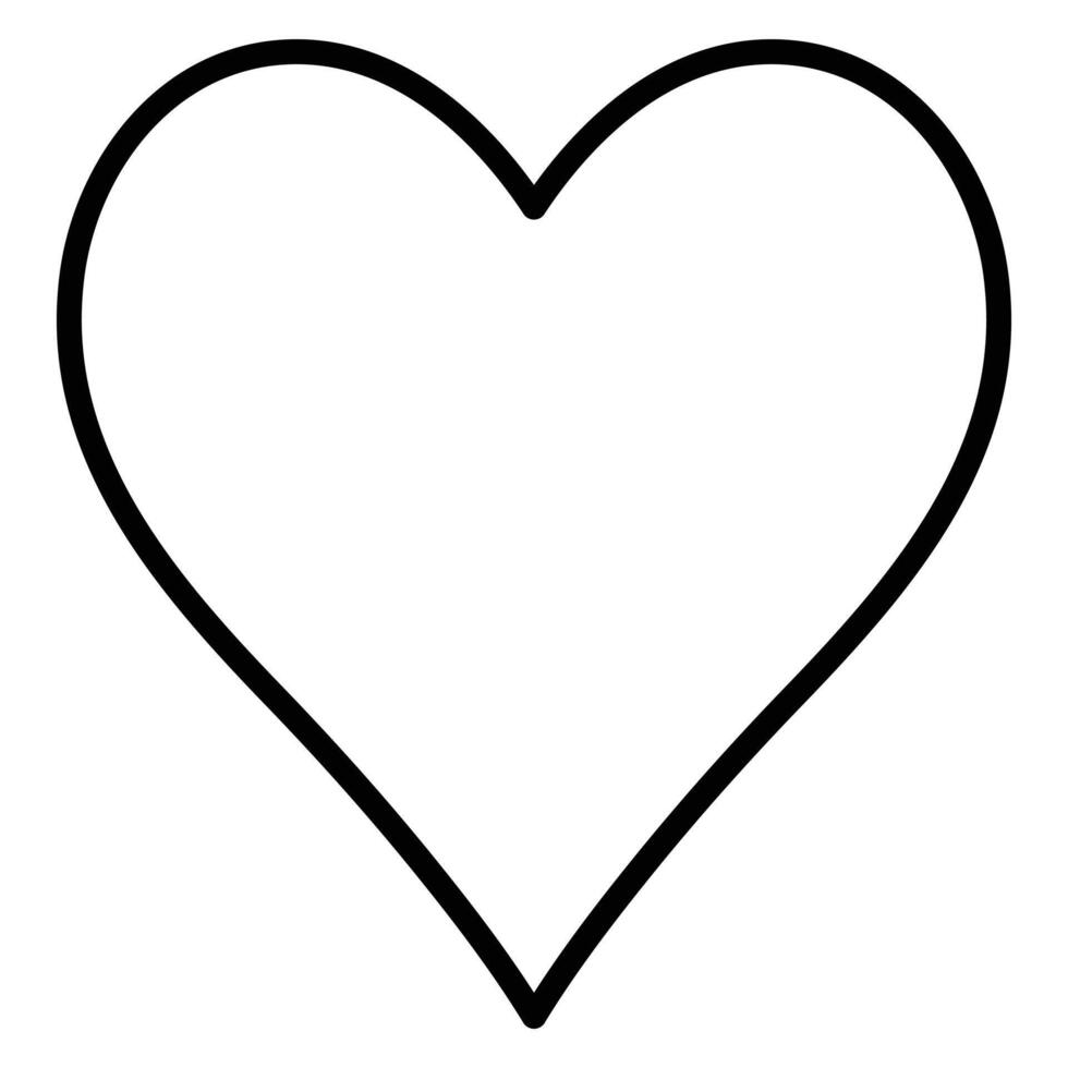 Love symbol. heart line icon, outline vector logo illustration, Isolated heart on a white background