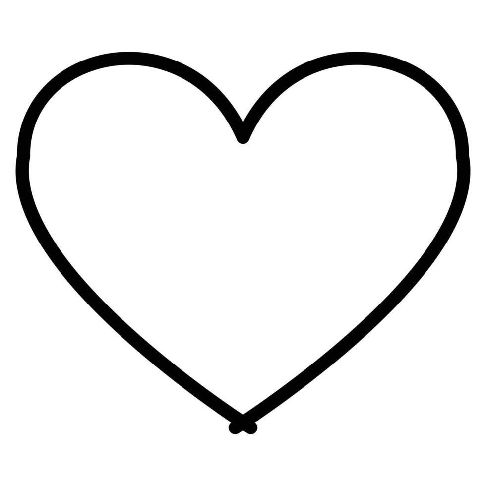 Heart continuous one line art drawing color shape Love sign outline Vector illustration