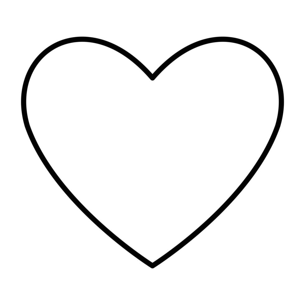 Love symbol. heart line icon, outline vector logo illustration, Isolated heart on a white background