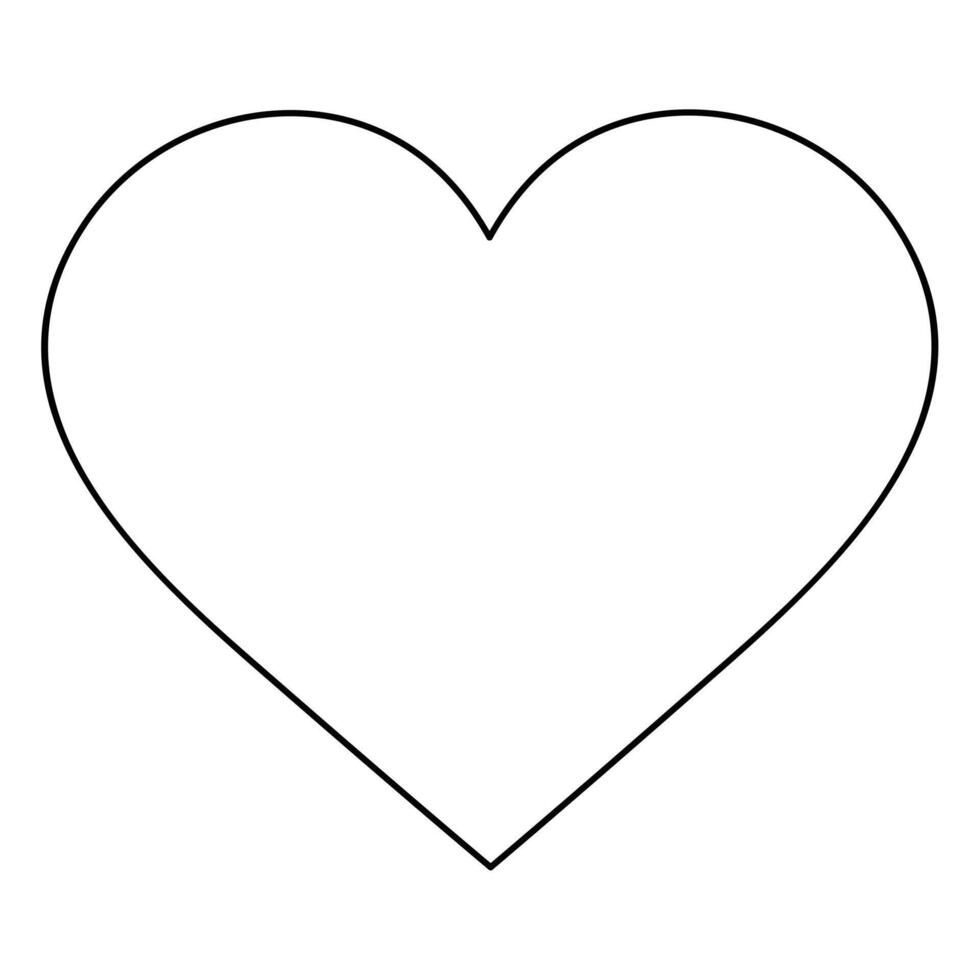 Love symbol. heart line icon, outline vector logo illustration, Isolated heart on a white background