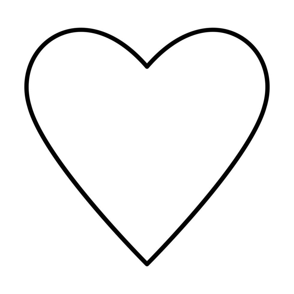 Love symbol. heart line icon, outline vector logo illustration, Isolated heart on a white background