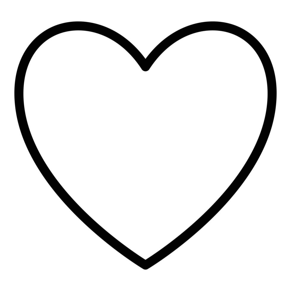 Heart continuous one line art drawing color shape Love sign outline Vector illustration