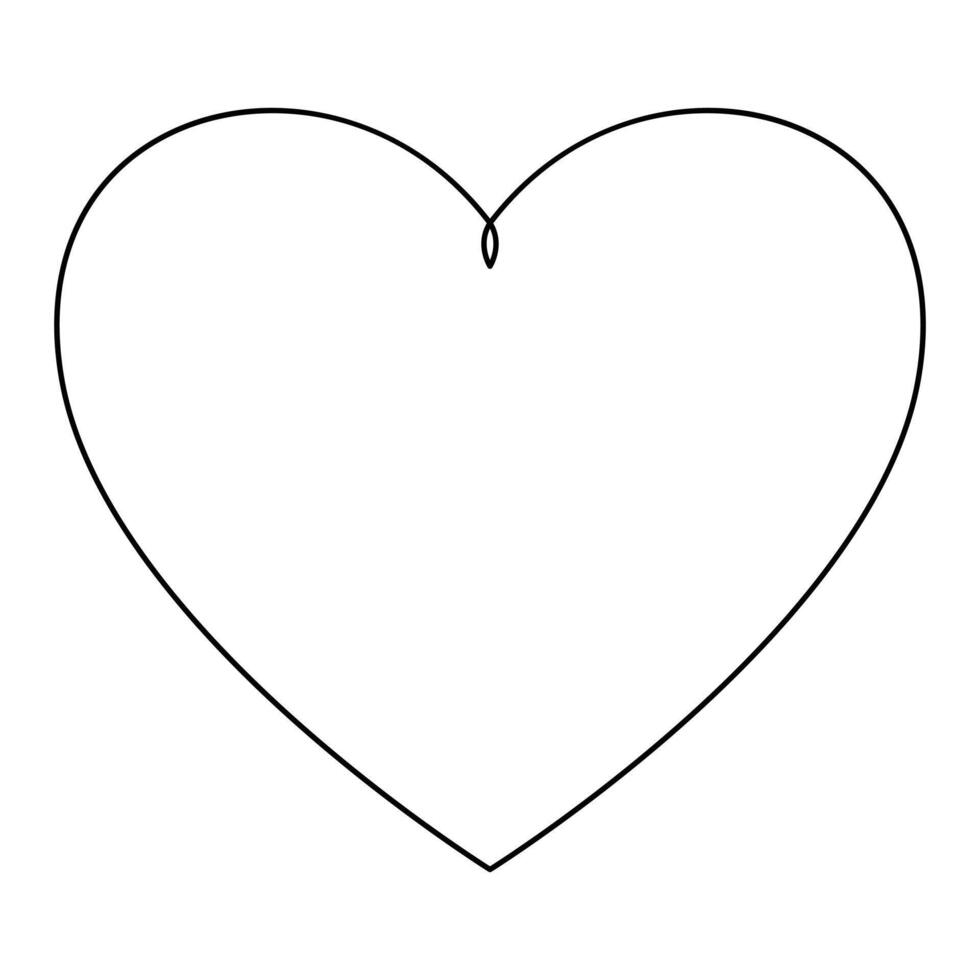 Love symbol. heart line icon, outline vector logo illustration, Isolated heart on a white background