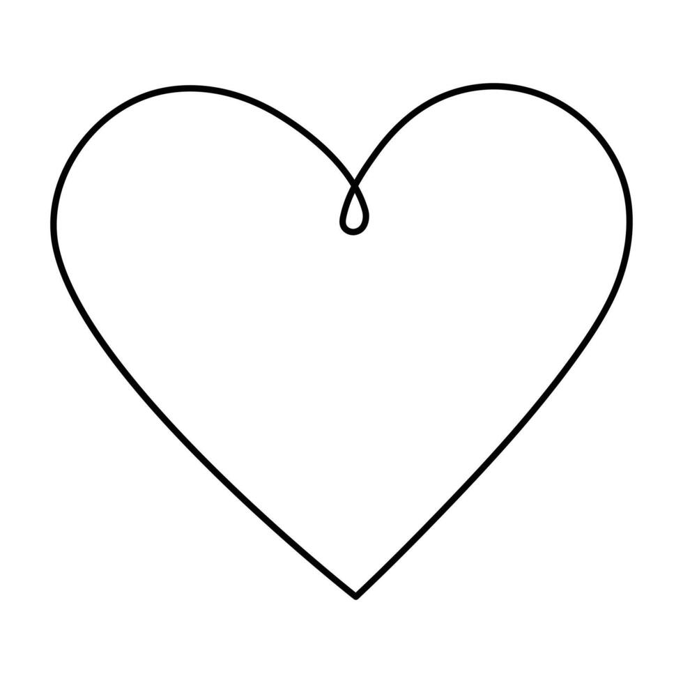 amor símbolo. corazón línea icono, contorno vector logo ilustración, aislado corazón en un blanco antecedentes