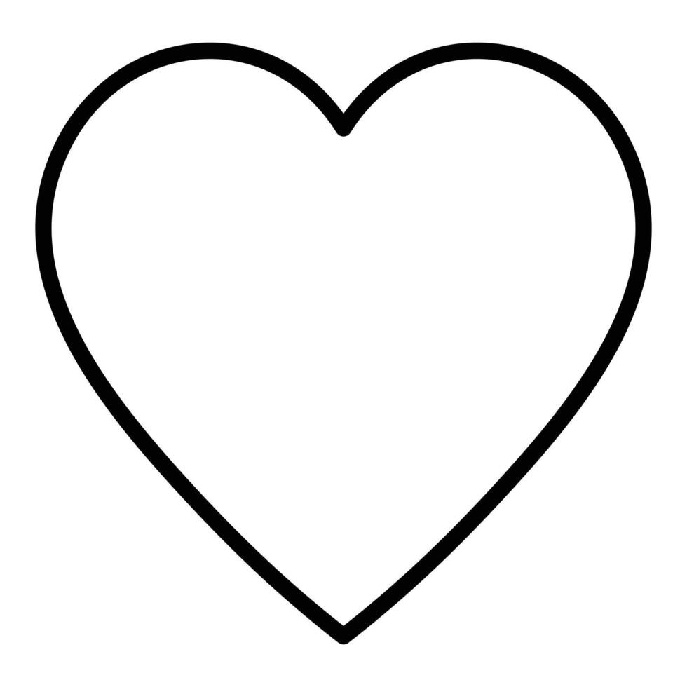 Love symbol. heart line icon, outline vector logo illustration, Isolated heart on a white background