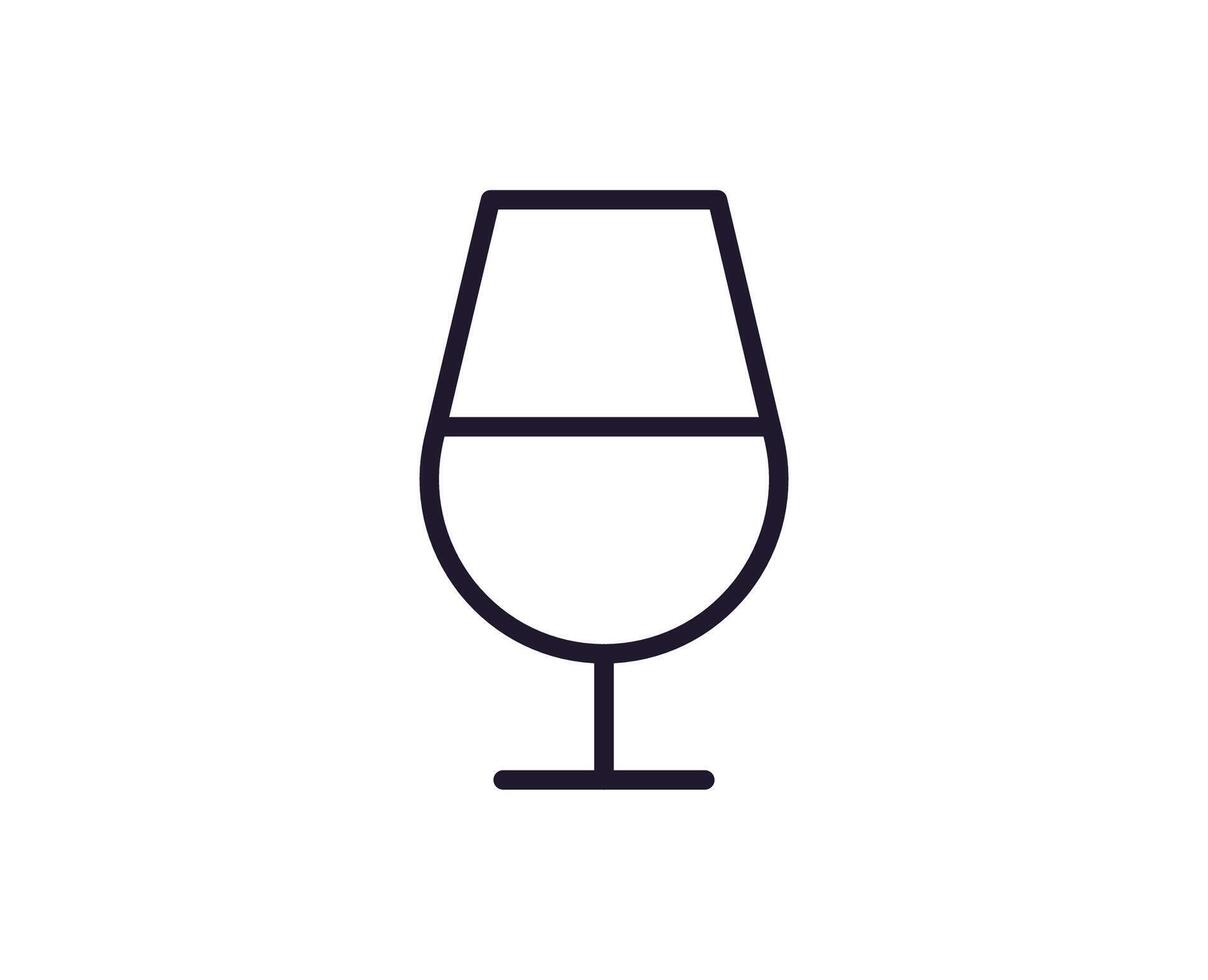 Single line icon of cocktail on isolated white background. High quality editable stroke for mobile apps, web design, websites, online shops etc. vector