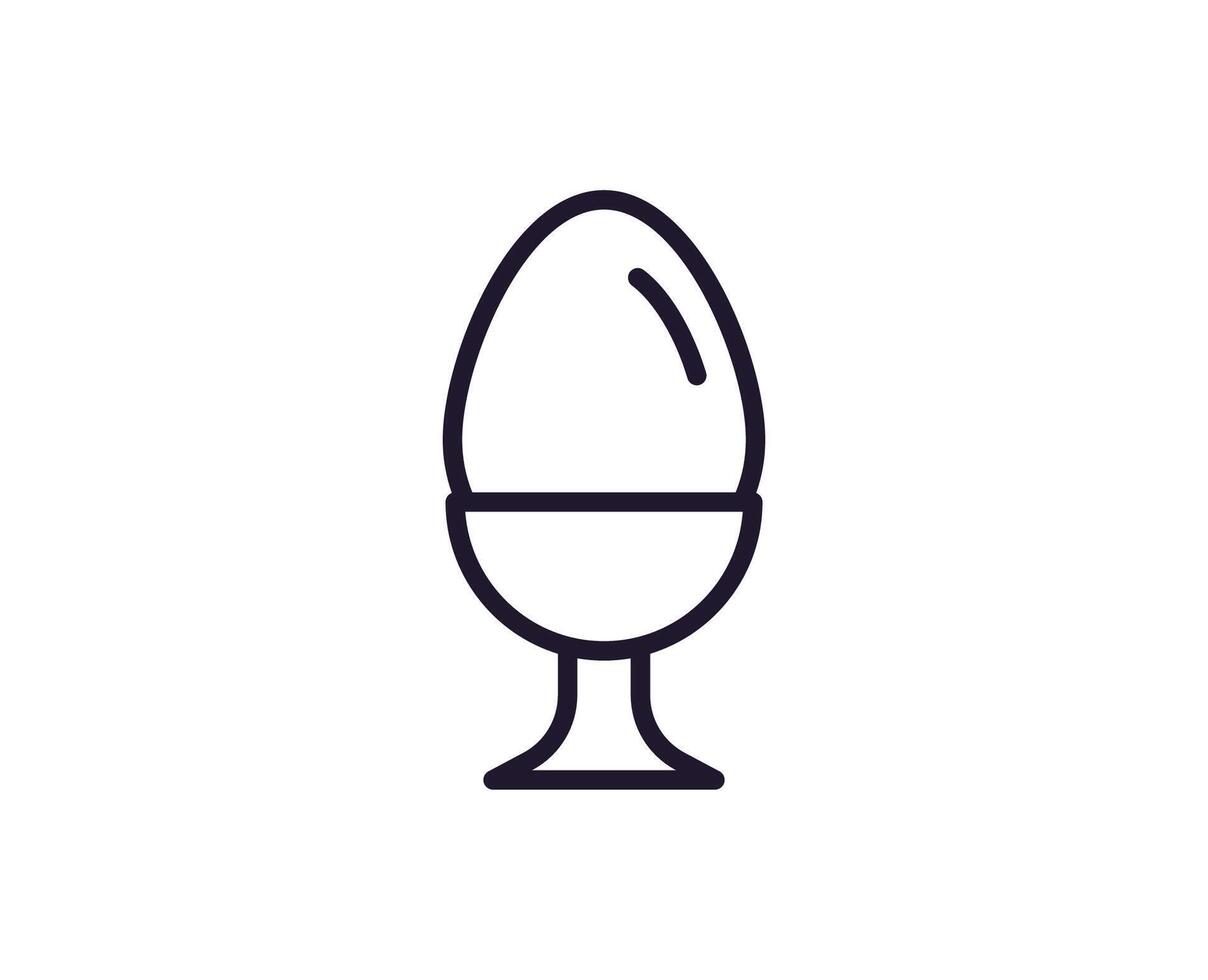 Single line icon of egg High quality vector illustration for design, web sites, internet shops, online books etc. Editable stroke in trendy flat style isolated on white background