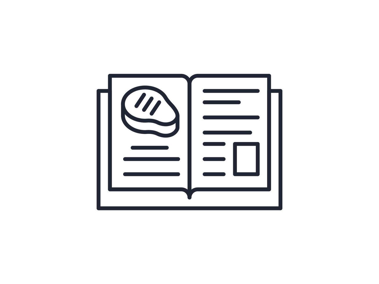 Recipe Book Isolated Vector Simple Icon for Websites and Apps. Editable stroke for different purpose