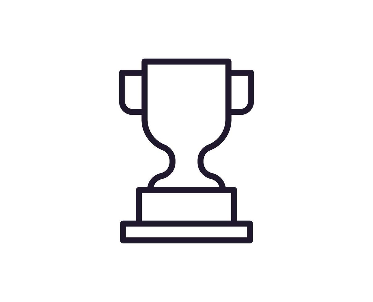 Award line icon on white background vector