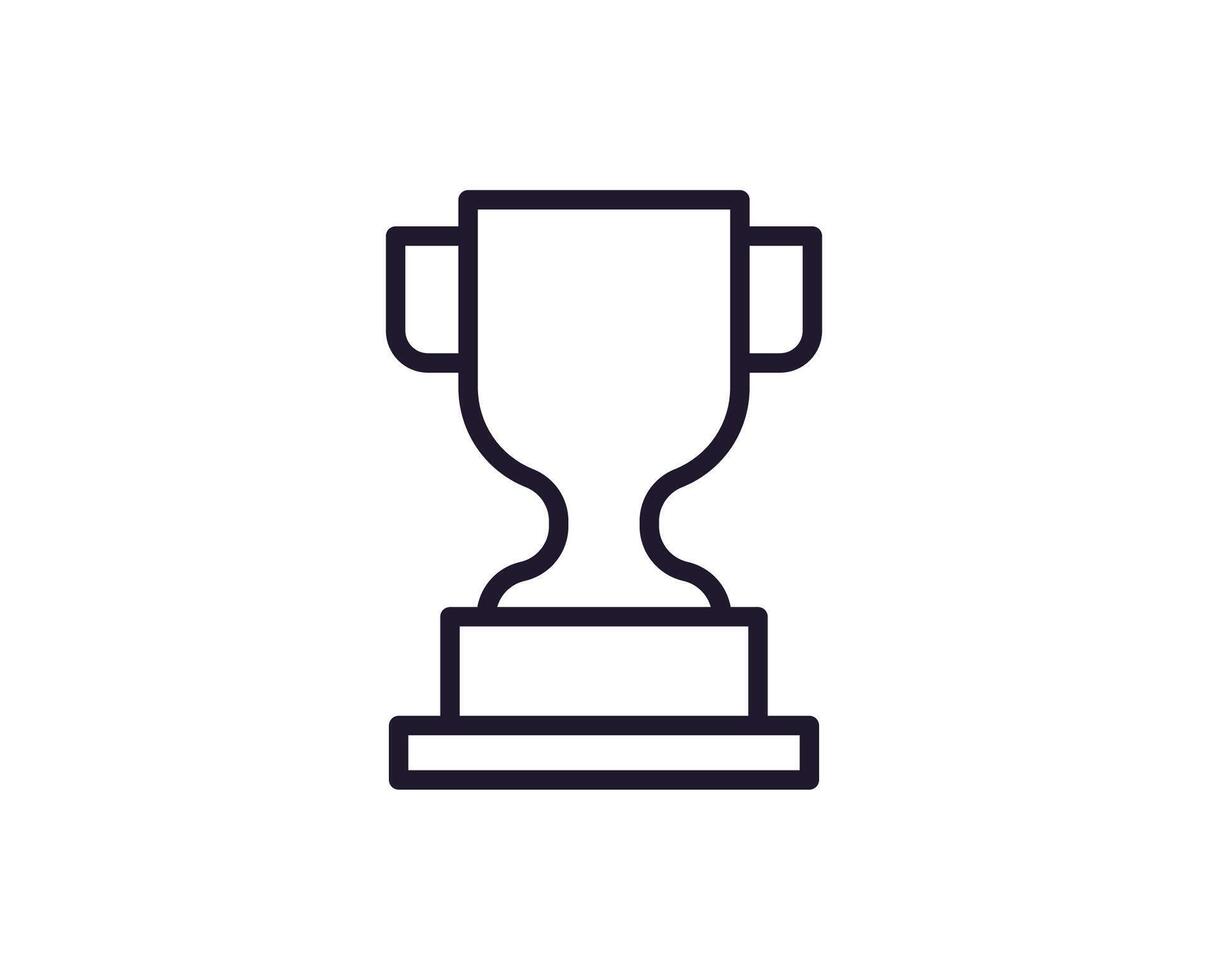 Award line icon on white background vector