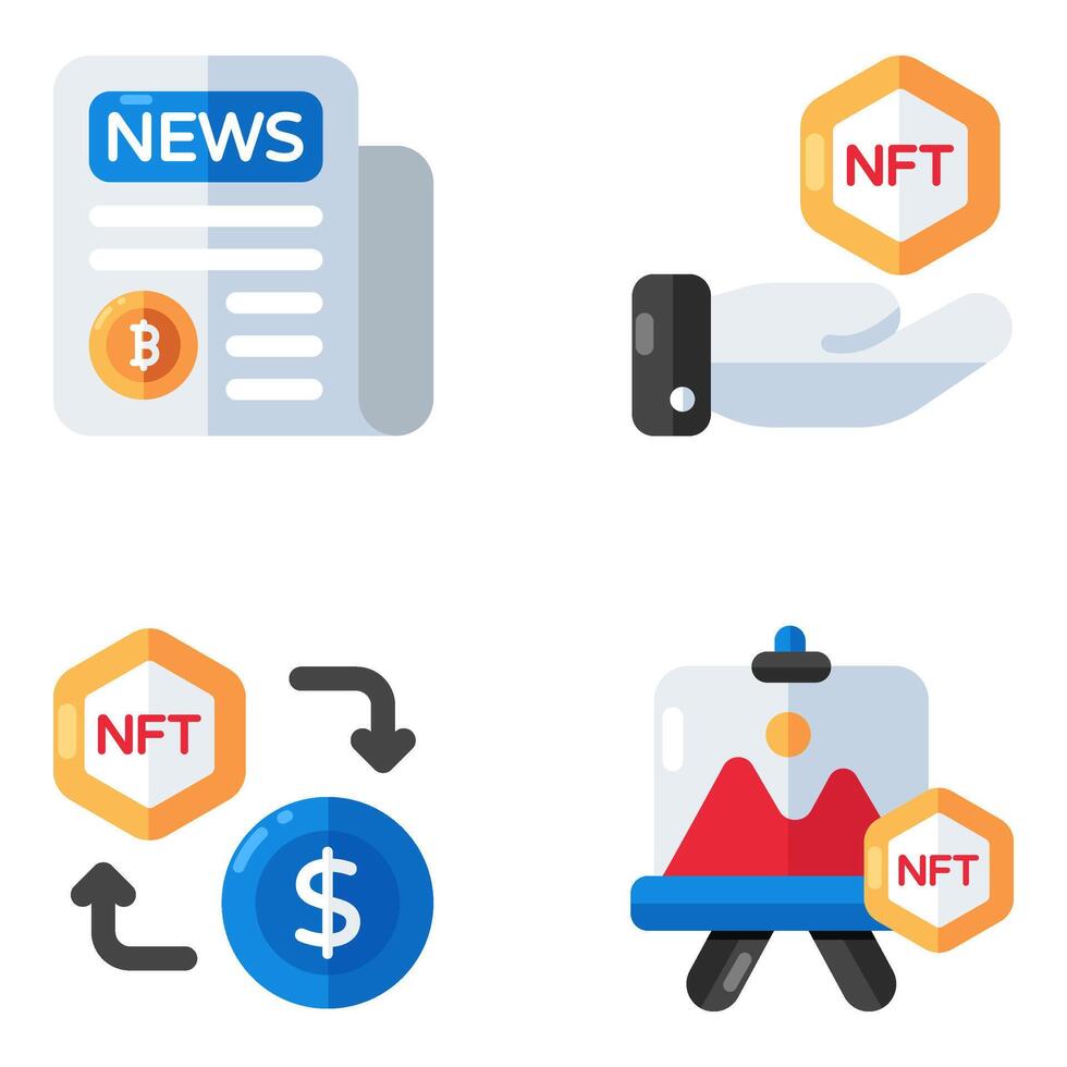 Set of Currency Coins Flat Icons vector