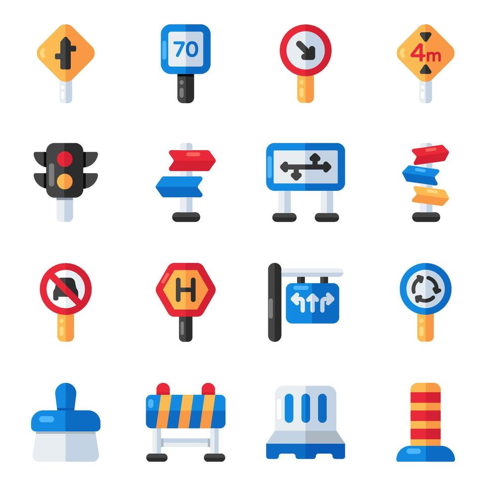 Set of Repair Tools Flat Icons vector