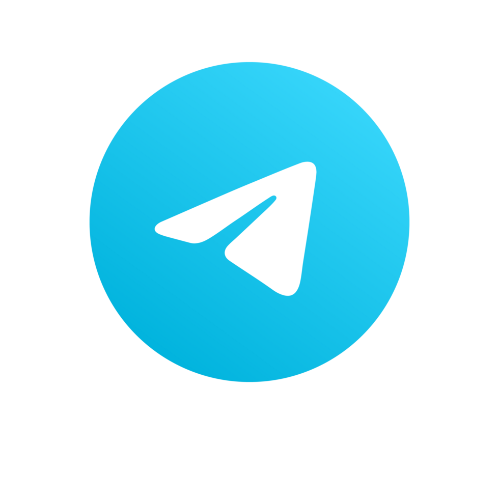 White paper plane on blue background Telegram icon png