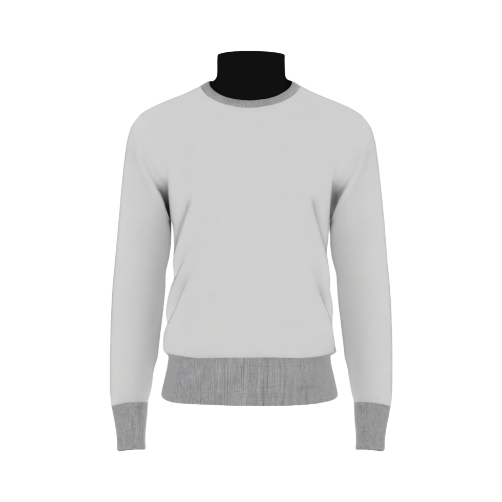 Blank sweatshirt or crew neck mock up template png