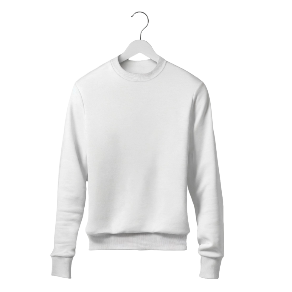 Blank sweatshirt or crew neck mock up template png
