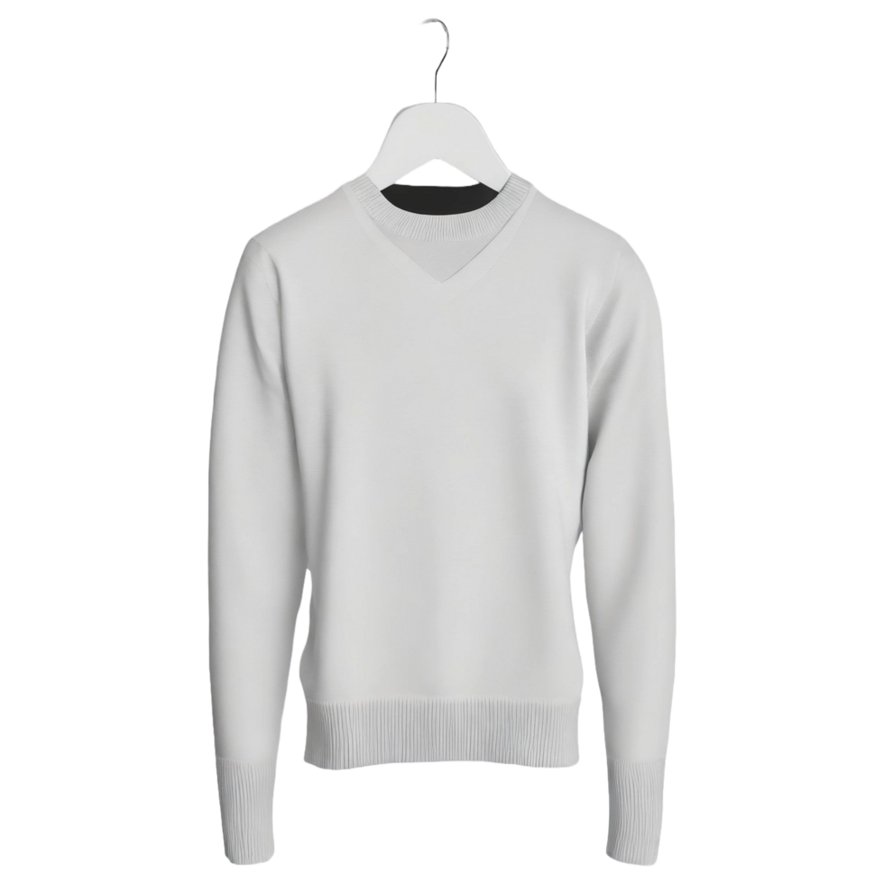 Blank sweatshirt or crew neck mock up template png