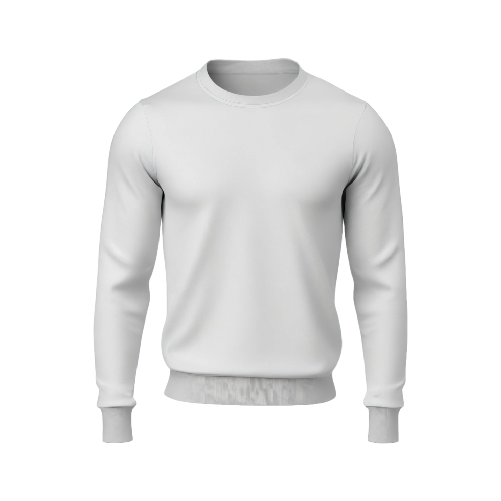 Blank sweatshirt or crew neck mock up template png