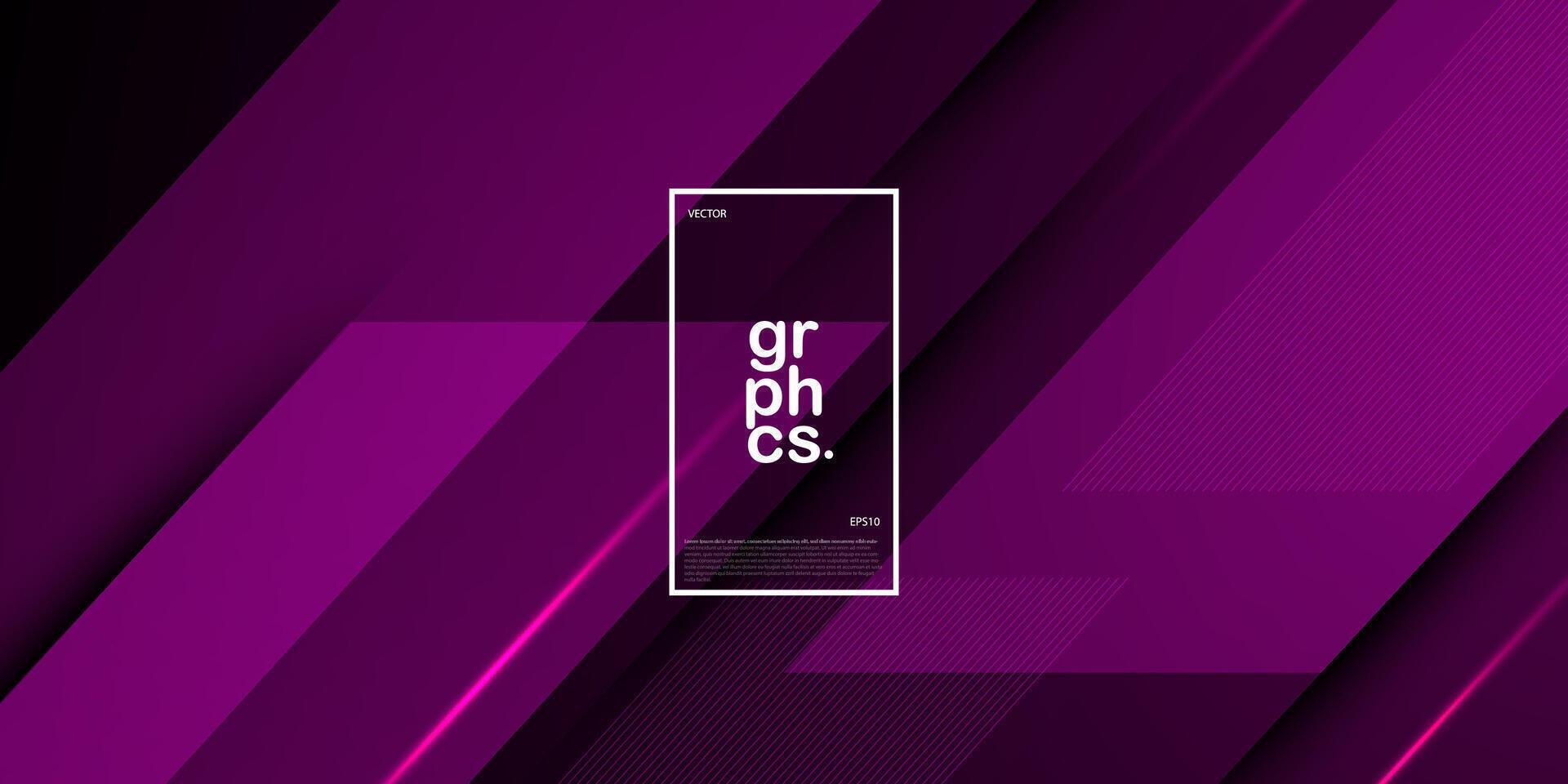 Modern abstract dark purple gradient illustration background with 3d look and simple pattern. Cool design and luxury. Eps10 vector