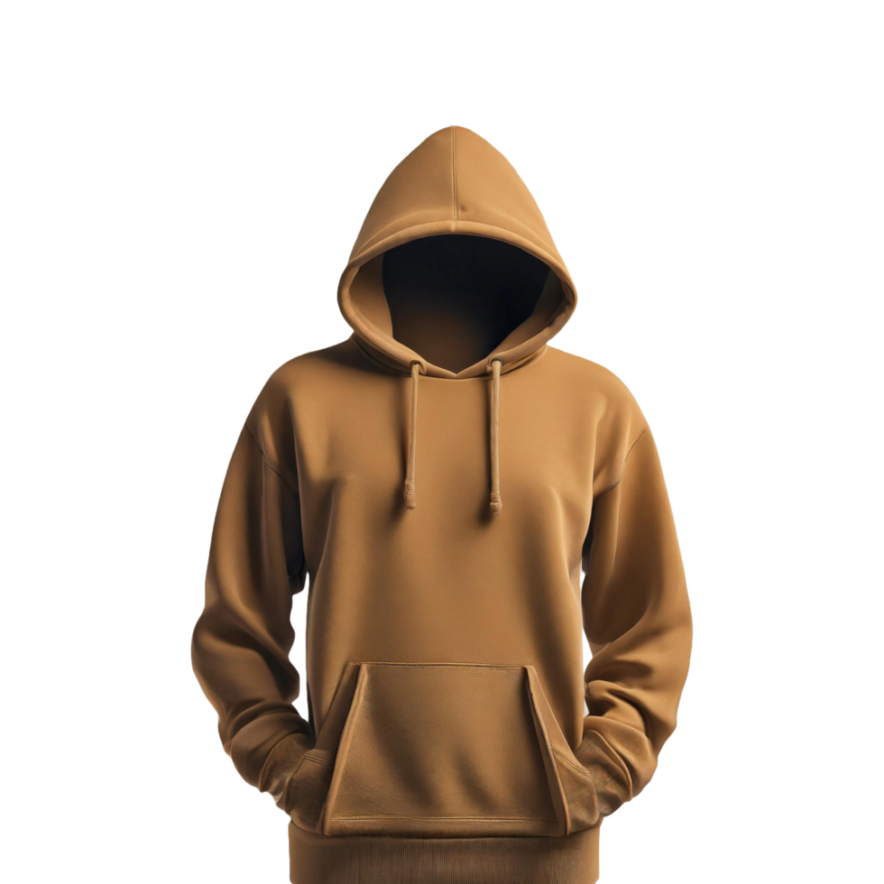 Realistic hoodie or hoody for man. Men sweatshirt with long sleeves and drawstring, muff or kangaroo pocket. Mockup of male jacket or sweater with hood. Front and back of sport or urban uniform png