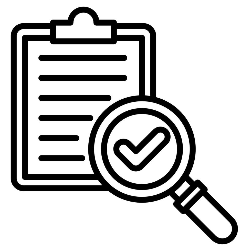 Outcome Analysis icon line vector illustration