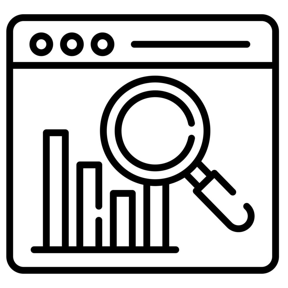 Analytical Insights icon line vector illustration