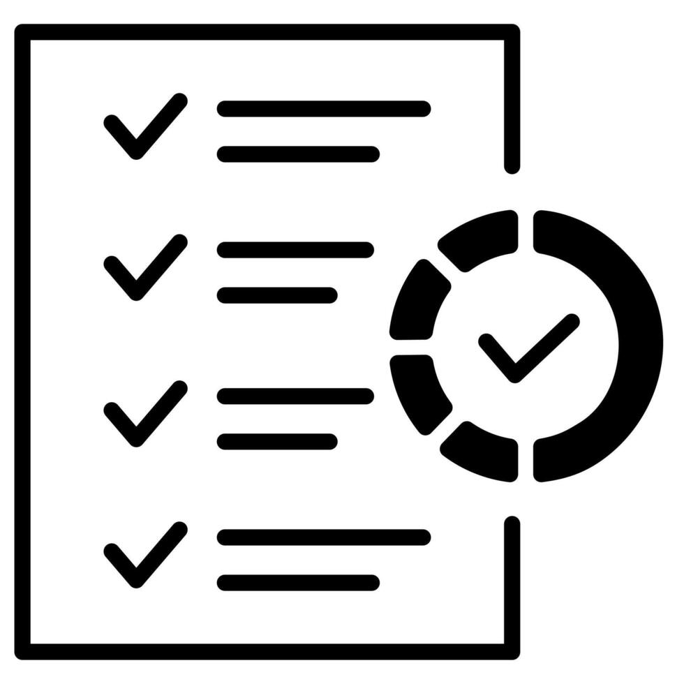 Progress Assessment icon line vector illustration