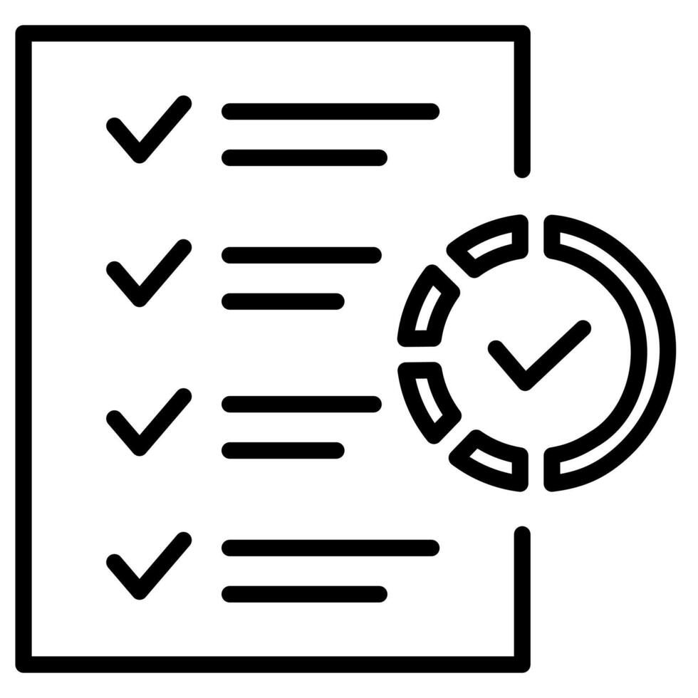 Progress Assessment icon line vector illustration