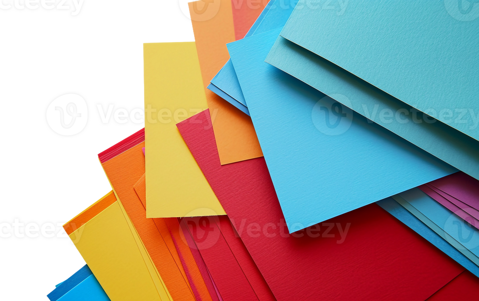AI generated Paper Sheets Arrangement on the transparent background, PNG Format