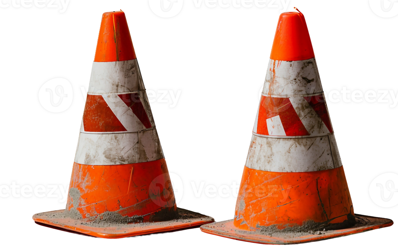 AI generated Cones Standing Tall on Transparent Background png
