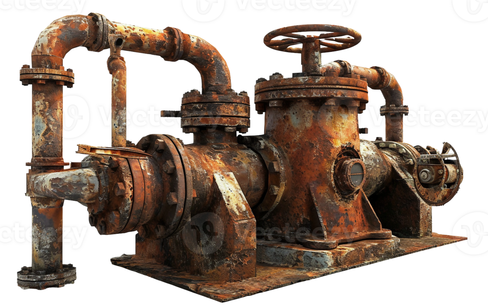 AI generated Water Pump Design on Transparent Background png