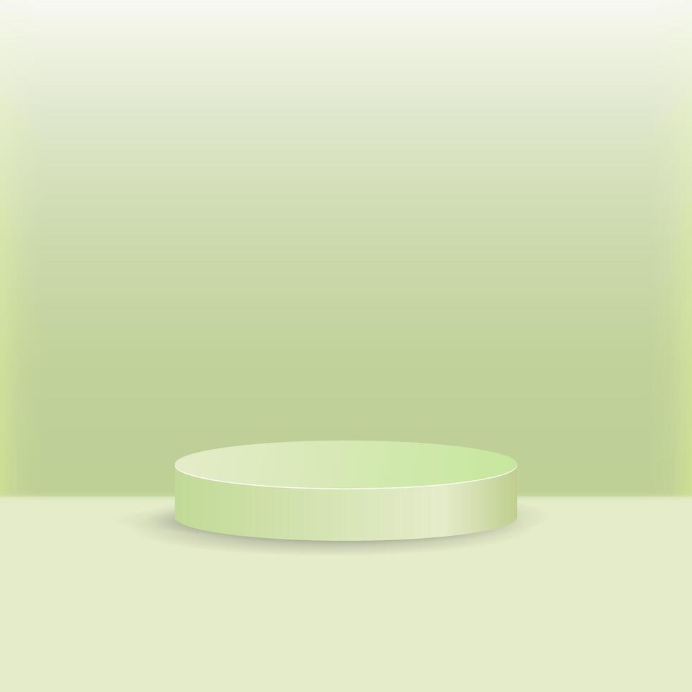 podium circle with green background vector