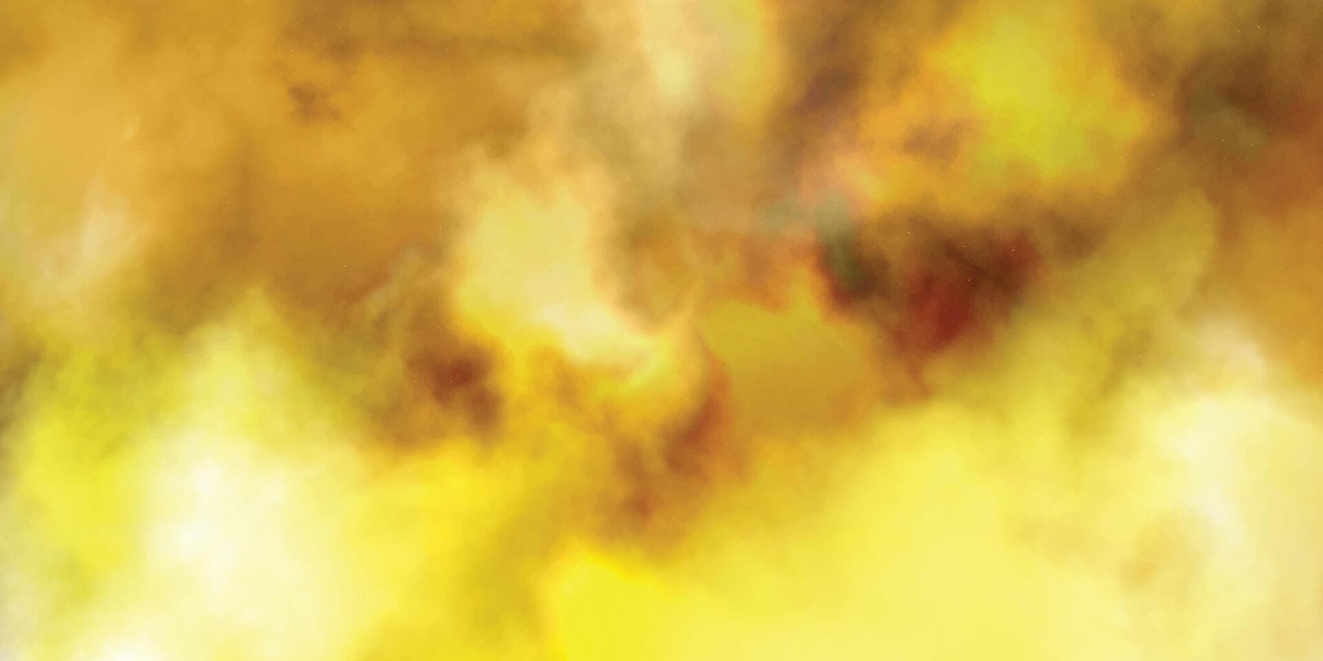 Fire in the air. Fire orange yellow watercolor background. Bright background. Soft puffy background. vector