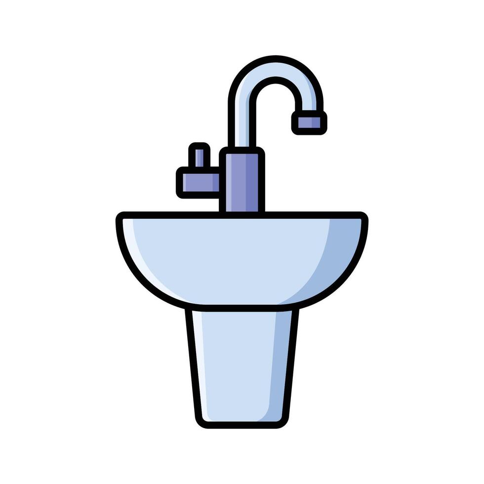 lavabo icono vector diseño modelo sencillo y limpiar