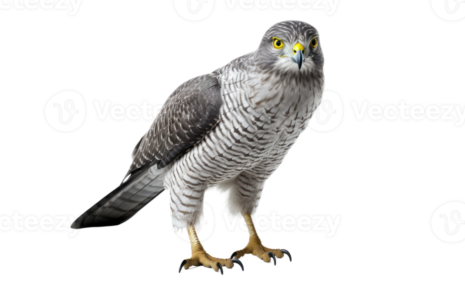 AI generated Goshawk Gaze On Transparent Background. png