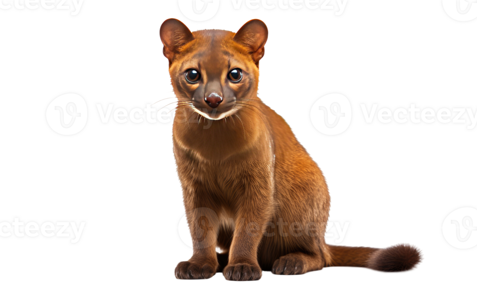 AI generated Jaguarundi Portrait On Transparent Background. png