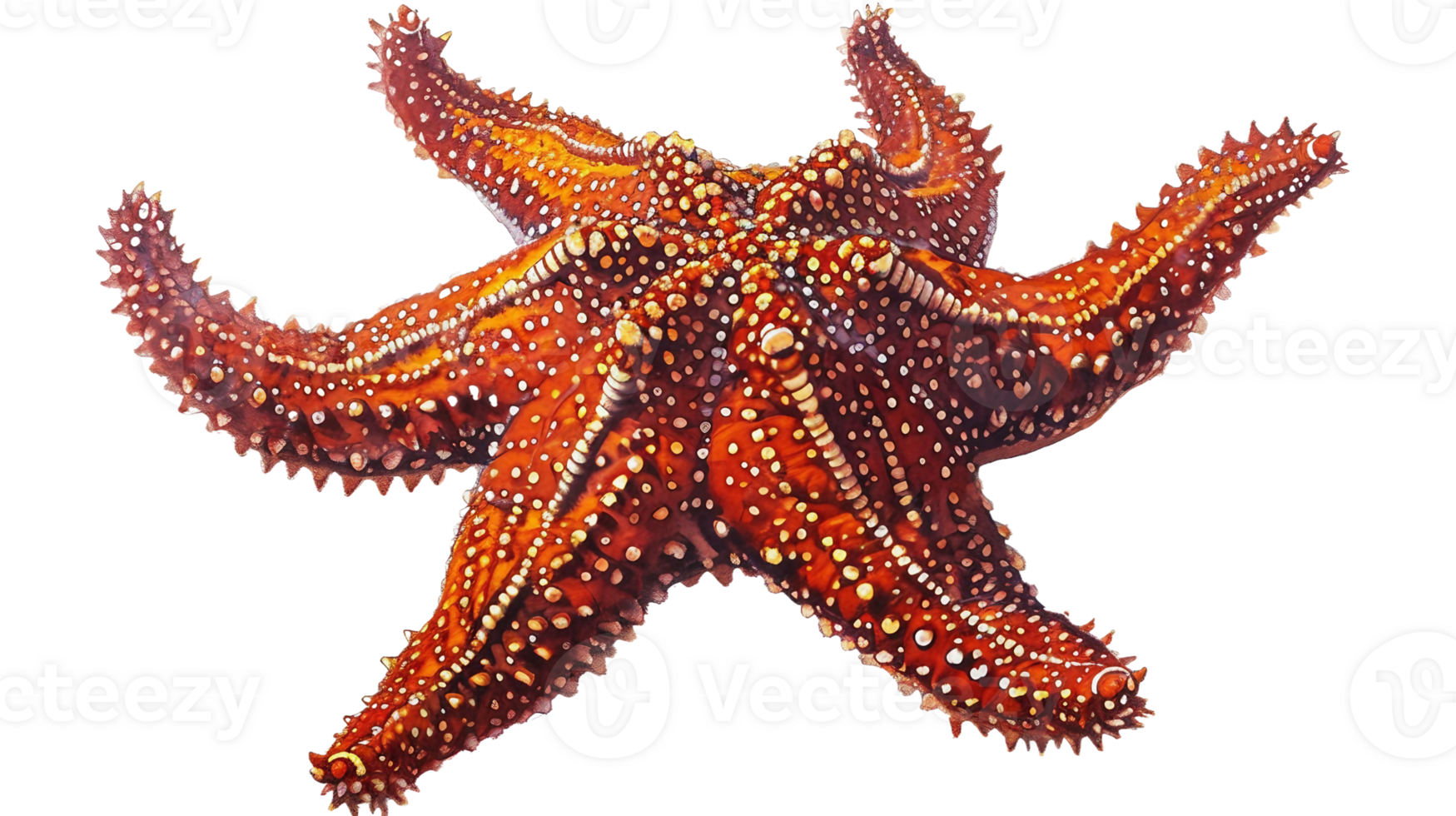 AI generated Starfish on Transparent Background png