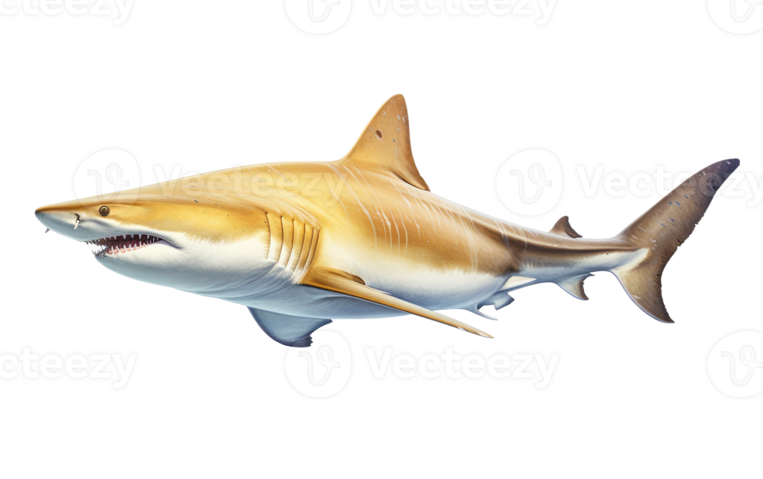 AI generated Lemon Shark Image On Transparent Background. png