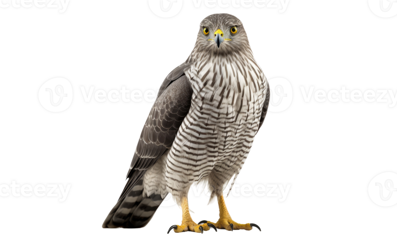 AI generated Goshawk Portrait On Transparent Background. png