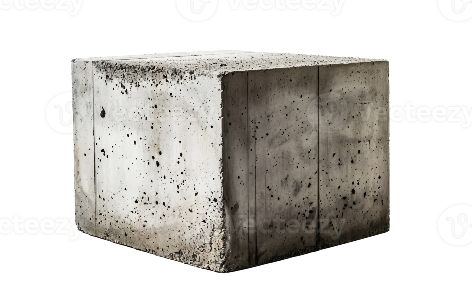 AI generated Concrete Blocks on Transparent Background png