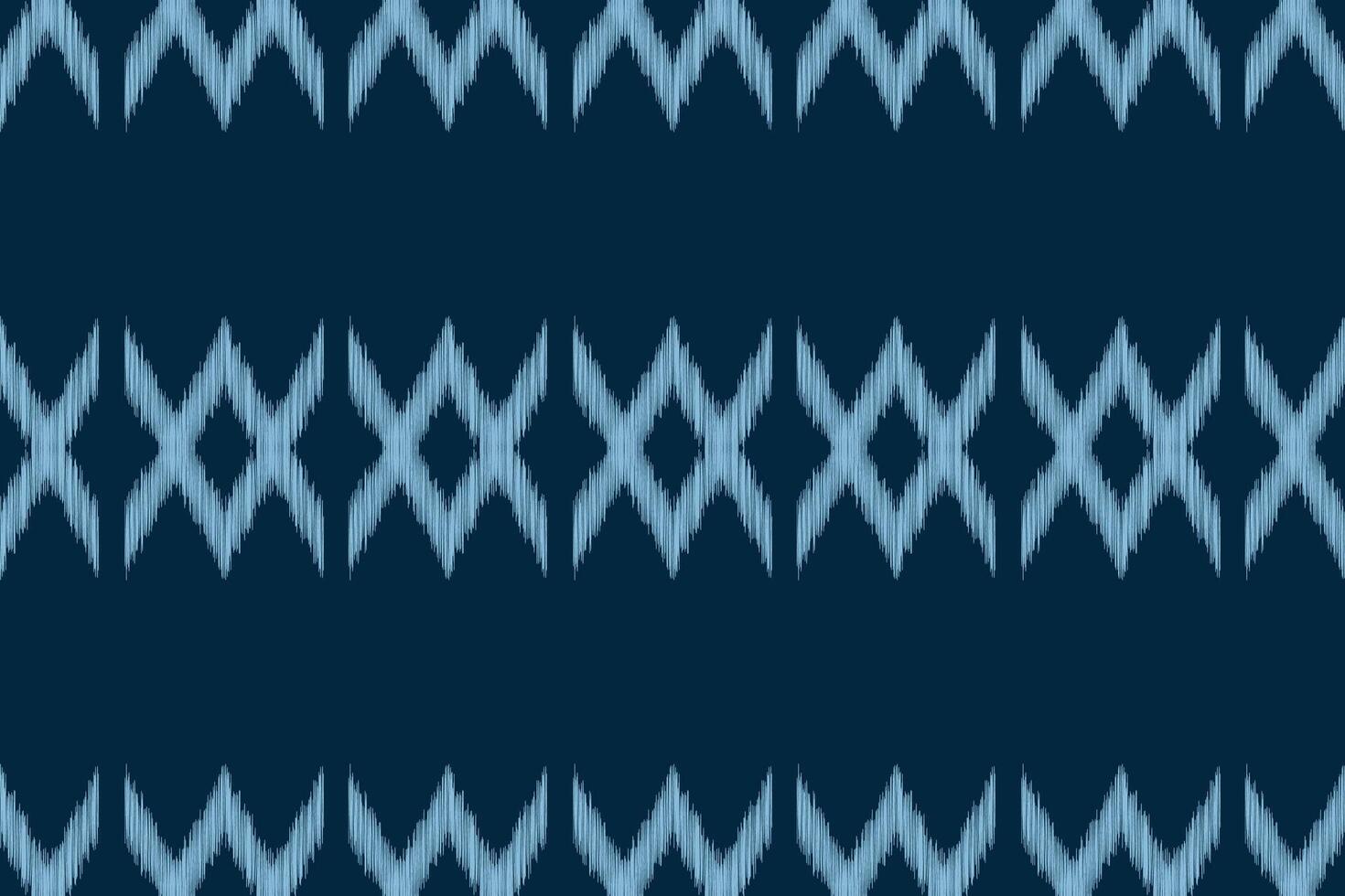 Traditional Ethnic ikat motif fabric pattern geometric style.African Ikat embroidery Ethnic oriental pattern blue background wallpaper. Abstract,vector,illustration.Texture,frame,decoration. vector